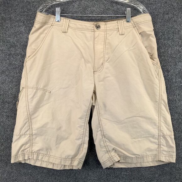 Columbia Mens Field Gear Chino Shorts Tan Size 34 Pockets Belt Loops - Picture 2 of 13
